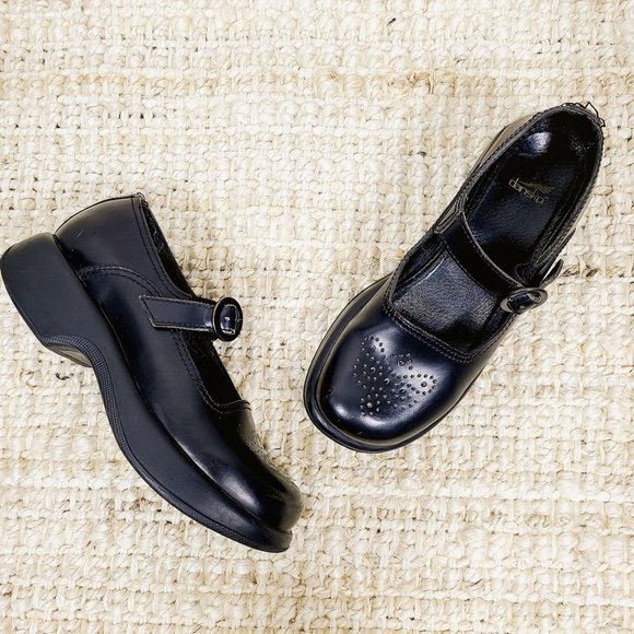 Dansko Shoes - Dansko Mary Jane comfort Shoes 39 EU 8.5/9 US Black Leather Buckle Strap Loafers